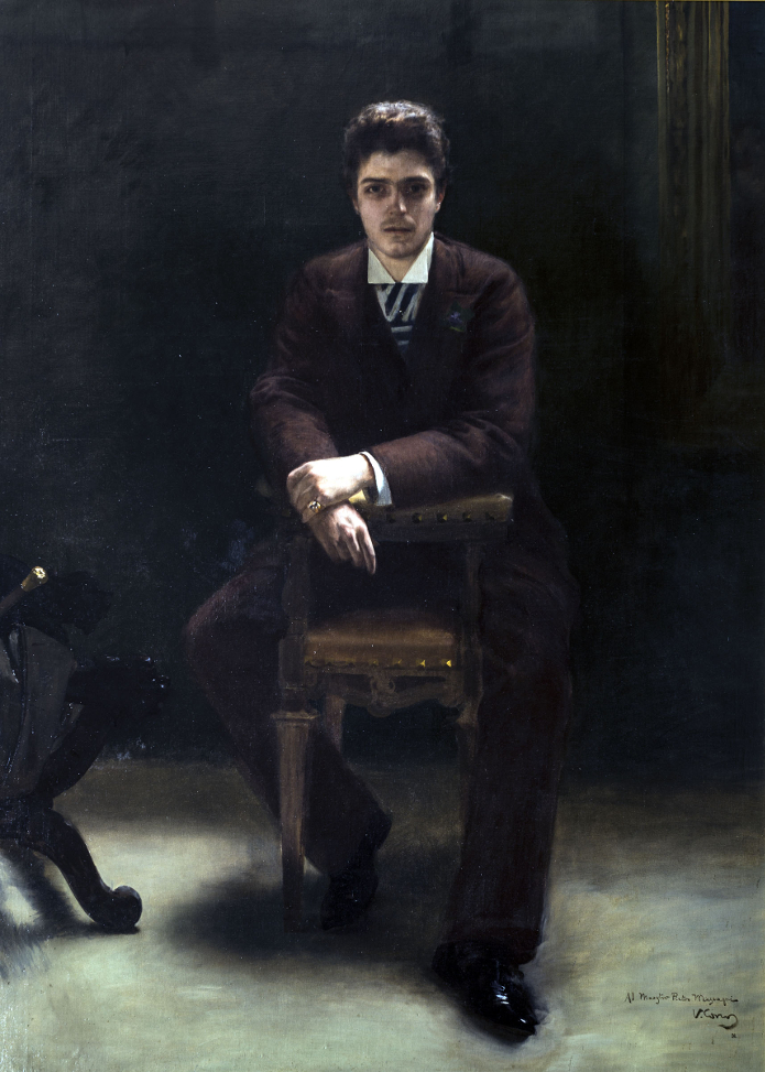  Vittorio Corcos, Pietro Mascagni, 1891, olio su tela, cm 181x131, Famiglia Mascagni 