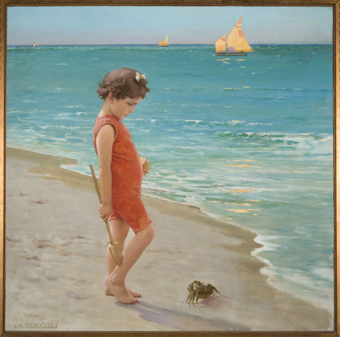  Vittorio Corcos, La Coccolì, 1915, olio su tela, cm 120x125, Vincenzo Ferrara 