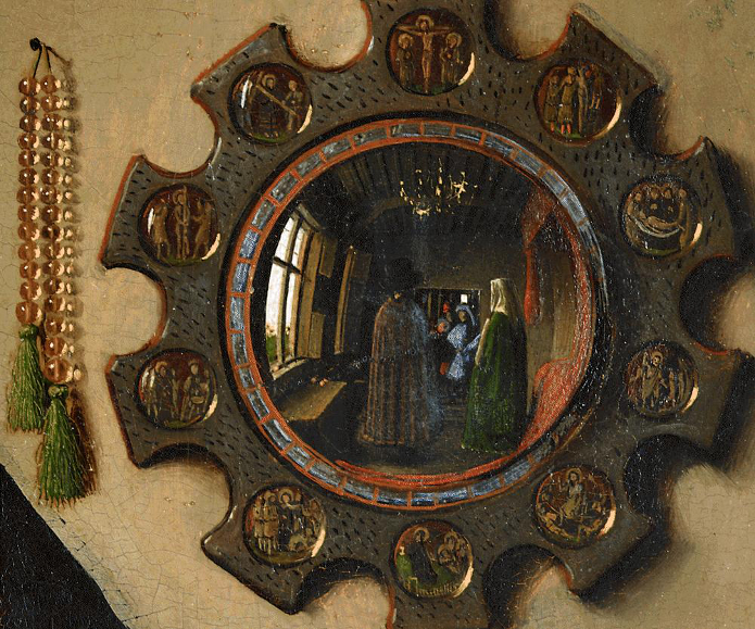  Van Eyck, I coniugi Arnolfini, 1434, particolare