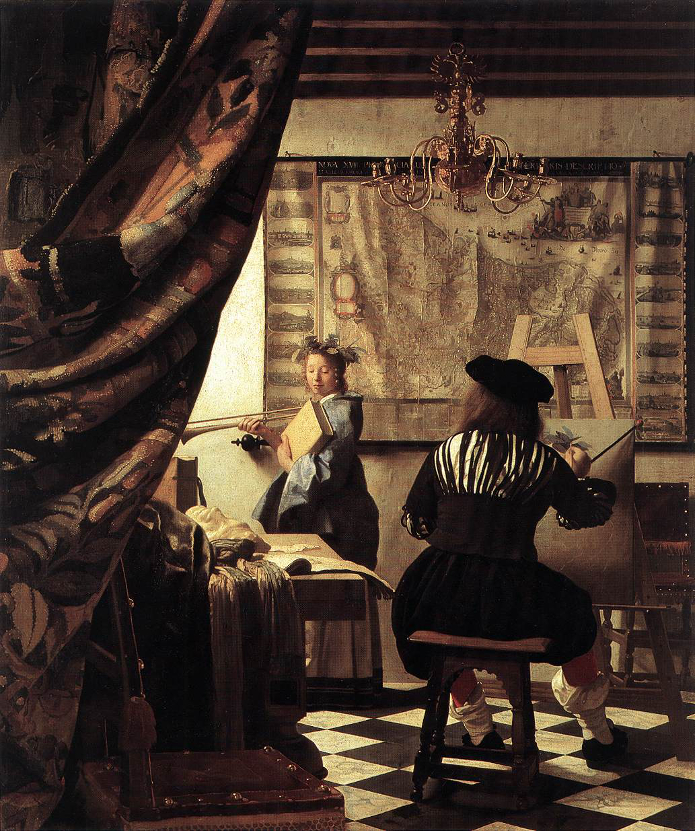  Johannes Vermeer, Lo studio dell'Artista (L'Arte della Pittura) 1665-67