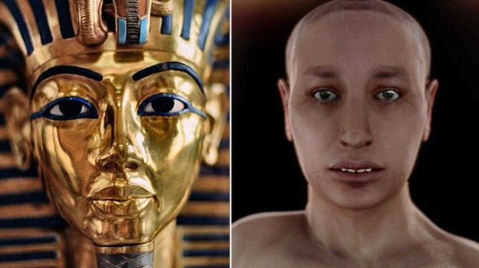 Ricostruzione in 3D del volto di Tutankhamon