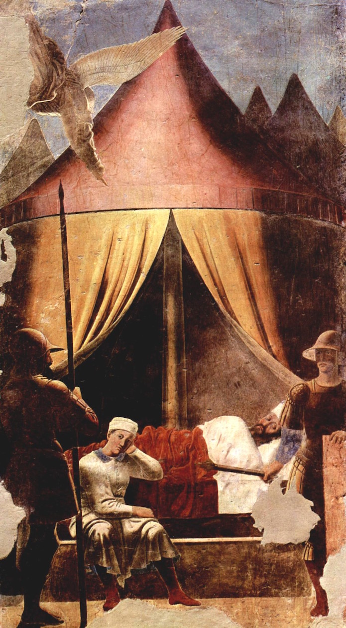 Piero della Francesca, Il sogno di Costantino, 1458-1466, Basilica di San Francesco, Arezzo