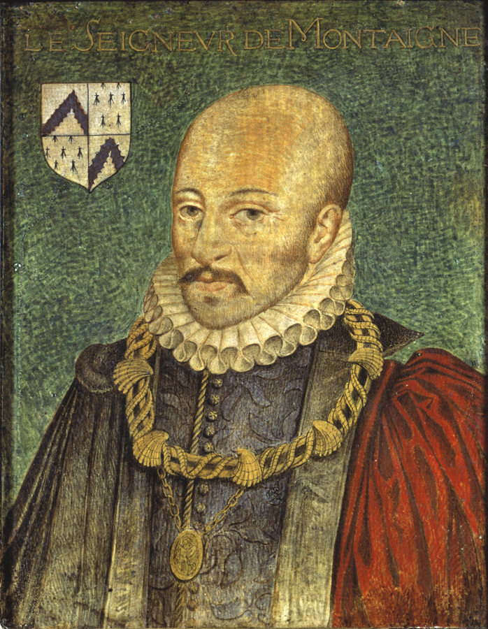 Montaigne ritratto con la catena dell'Ordre de Saint-Michel, conferitagli nel 1571 da Carlo IX.