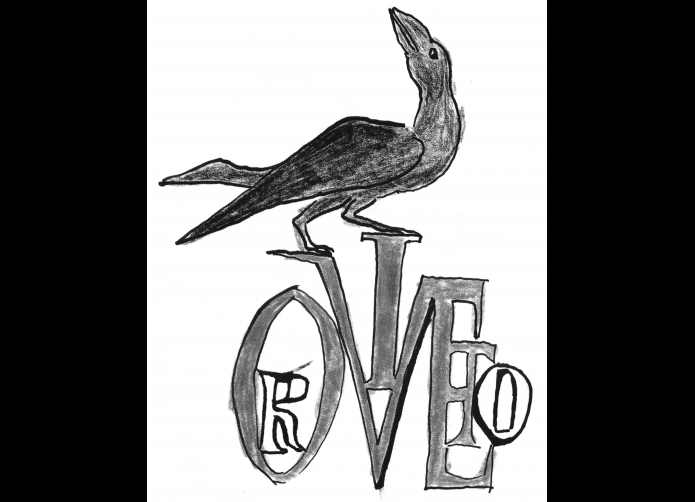 Un corvo di Orvieto, in un disegno di Scialoja