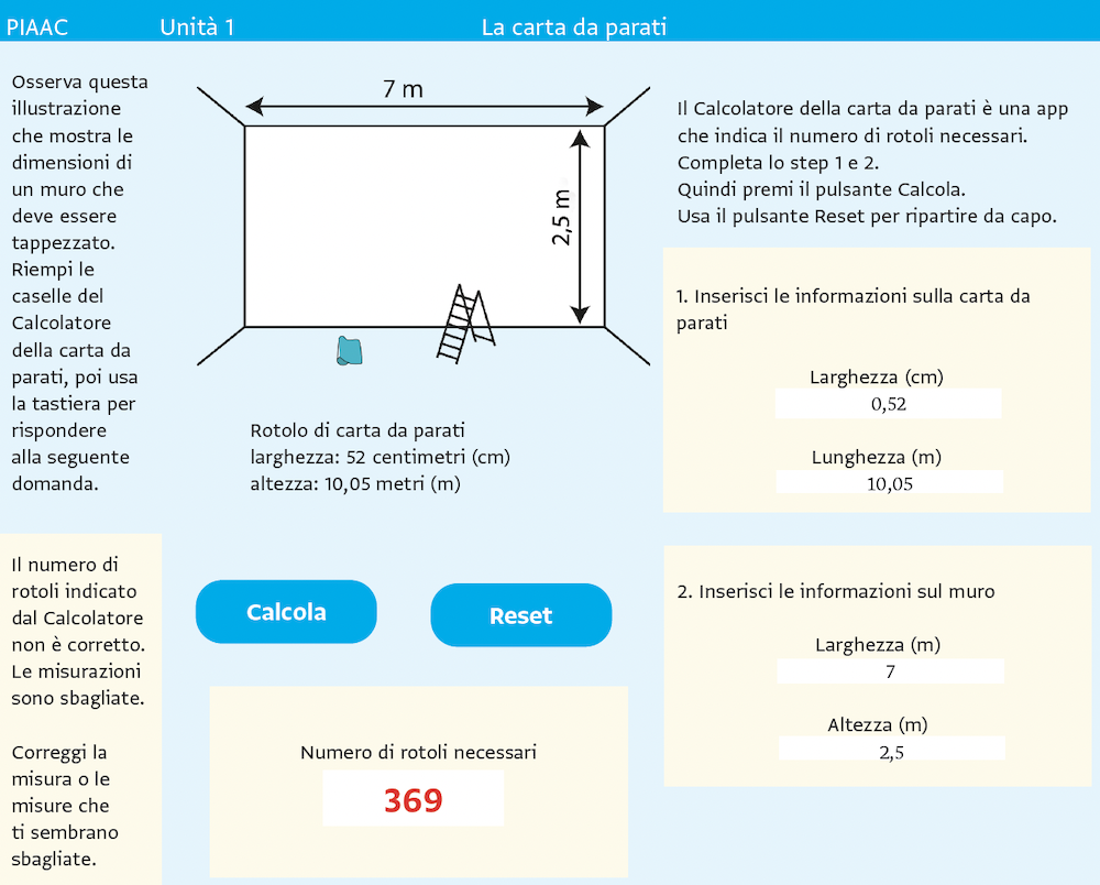 Uno dei compiti utilizzati per testare la competenza in lnumeracy
