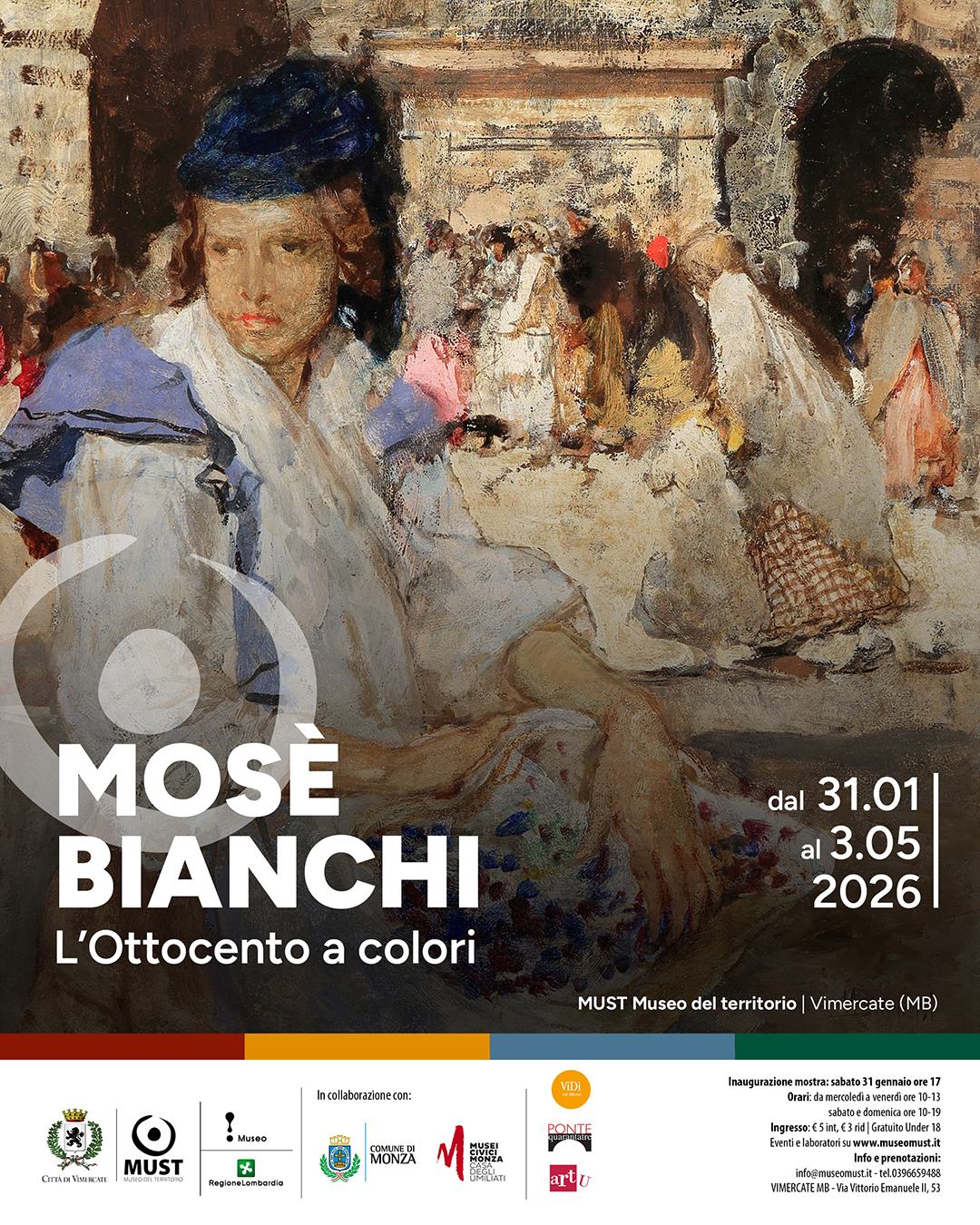 La locandina della mostra su Mosè Bianchi.