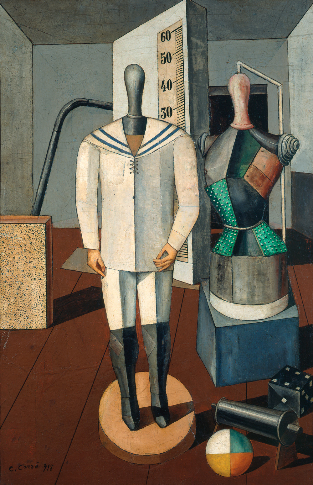 Carlo Carrà, Madre e figlio (Natura morta con manichini), 1917 Olio su tela 90 x 59,5 cm, Grande Brera – Palazzo Citterio, Milano ©Pinacoteca di Brera, Milano – MiC © Carlo Carrà, by SIAE 2026