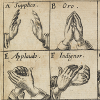 Il linguaggio passa anche dai corpi: tavola da John Bulwer, Chirologia: or the Natural Language of the Hand, 1644. Wellcome Collection, CC BY 4.0.