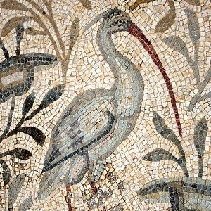 Mosaico romano con cicogna square