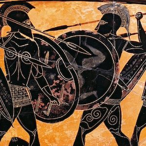 Scena bellica, da una pittura vascolare greca square