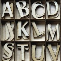 lettere font forme square